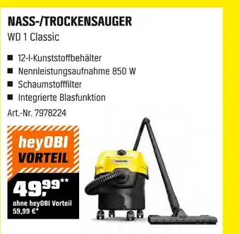 Kärcher nass-/trockensauger wd 1 classic