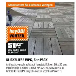 OBI Klickfliese wpc, 6er-pack Angebot