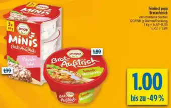 diska Feinkost popp Brotaufstrich Angebot
