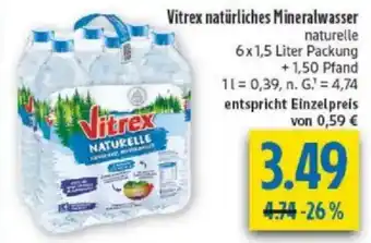 diska Vitrex natürliches Mineralwasser Angebot