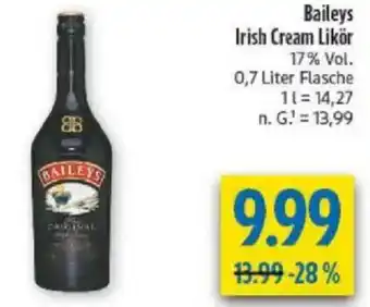diska Baileys Irish Cream Likör Angebot