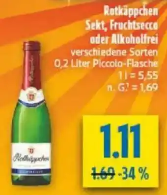 diska Rotkäppchen Sekt, Fruchtsecco oder Alkoholfrei Angebot