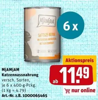 REWE City MjAMjam Katzennassnahrung 6x400g Angebot