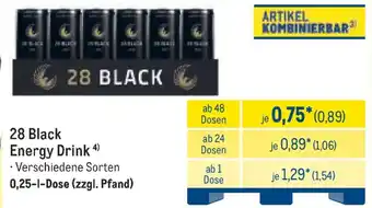 METRO 28 Black Energy Drink Angebot