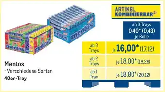 METRO Mentos Angebot