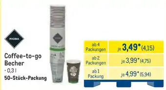 METRO RIOBA Coffee-to-go Becher Angebot