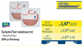METRO aro Salami/Cervelatwurst Angebot