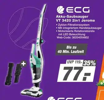 K+B Expert ECG Akku-Saubsauger VT 3420 2in1 Jerome Angebot