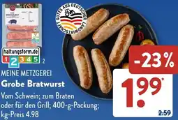 Aldi Süd MEINE METZGEREI Grobe Bratwurst Angebot