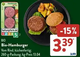 Aldi Süd Bio-Hamburger Angebot