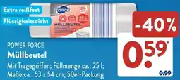 Aldi Süd POWER FORCE Müllbeutel Angebot