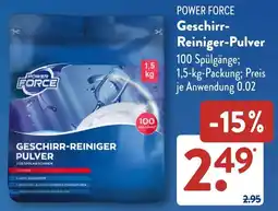 Aldi Süd POWER FORCE Geschirr Reiniger-Pulver Angebot