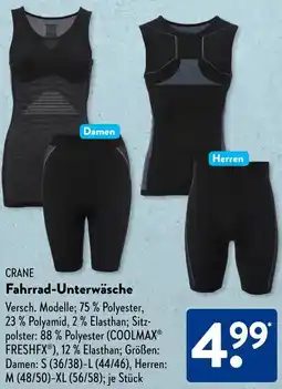 Aldi Süd CRANE Fahrrad-Unterwäsche Angebot
