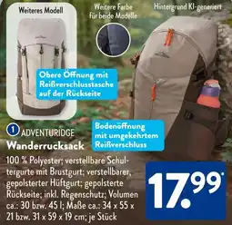 Aldi Süd ADVENTURIDGE Wanderrucksack Angebot