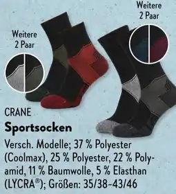 Aldi Süd CRANE Sportsocken Angebot