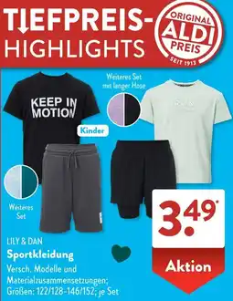Aldi Süd LILY & DAN Sportkleidung Angebot