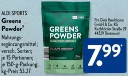 Aldi Süd ALDI SPORTS Greens Powder Angebot