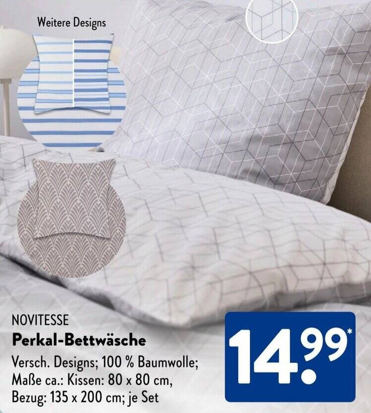 NOVITESSE Perkal-Bettwäsche Angebot bei Aldi Süd