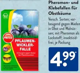 Aldi Süd PRITEX Pheromon- und Klebefallen für Obstbäume Angebot