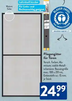 Aldi Süd Fliegengitter für Türen Angebot