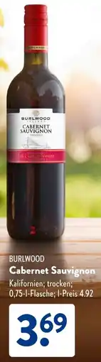 Aldi Süd BURLWOOD Cabernet Sauvignon Angebot