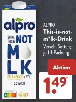 Aldi Süd ALPRO This-is-not m*lk-Drink Angebot