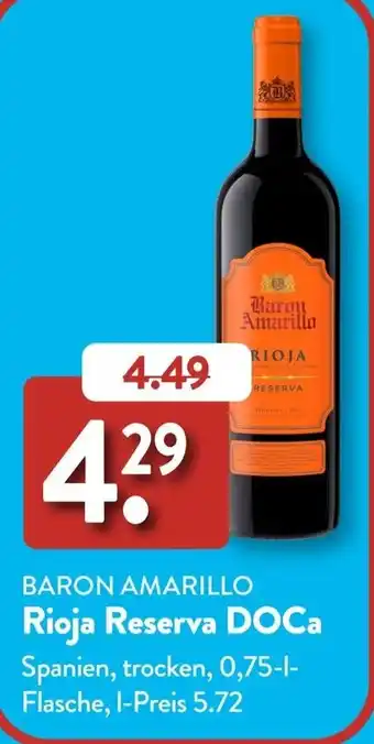 Aldi Süd BARON AMARILLO Rioja Reserva DOCa Angebot