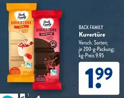 Aldi Süd BACK FAMILY Kuvertüre Angebot