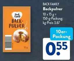 Aldi Süd BACK FAMILY Backpulver Angebot