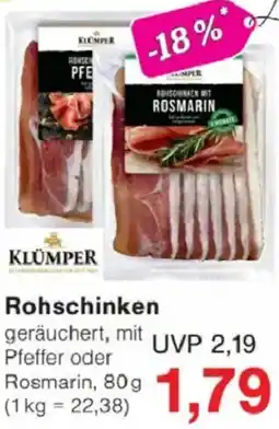 Jawoll KLUMPER Rohschinken Angebot