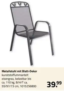 ROLLER Metallstuhl mit Blatt-Dekor Angebot