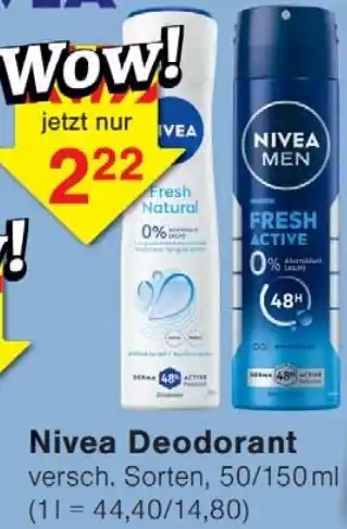 Wiglo Wunderland Nivea Deodorant Angebot