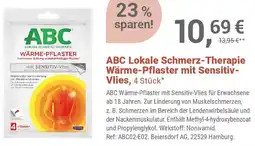 Alliance Healthcare ABC Lokale Schmerz-Therapie Wärme-Pflaster mit Sensitiv Vlies Angebot