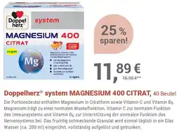 Alliance Healthcare Doppelherz system MAGNESIUM 400 CITRAT Angebot