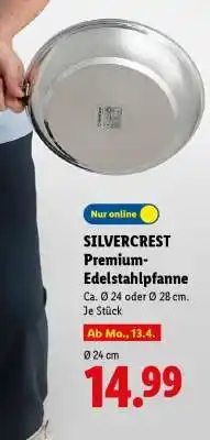 Lidl SILVERCREST Premium-Edelstahlpfanne Angebot