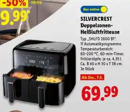 Lidl SILVERCREST Doppelzonen-Heißluftfritteuse Angebot