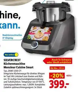 Lidl SILVERCREST Küchenmaschine Monsieur Cuisine Smart Angebot