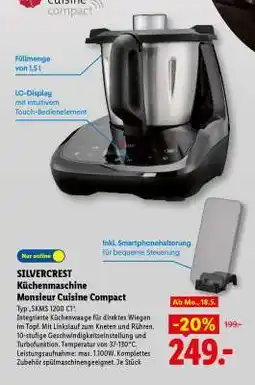 Lidl SILVERCREST Küchenmaschine Monsieur Cuisine Compact Angebot