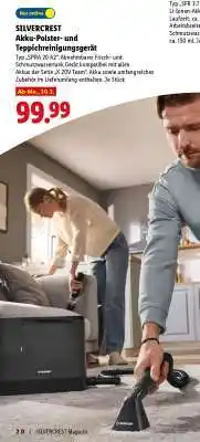 Lidl SILVERCREST Akku-Polster- und Teppichreinigungsgerät Angebot