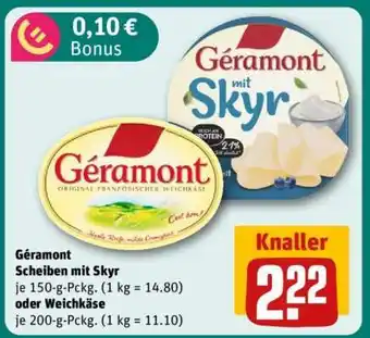 REWE Géramont Scheiben mit Skyr oder Weichkäse Angebot