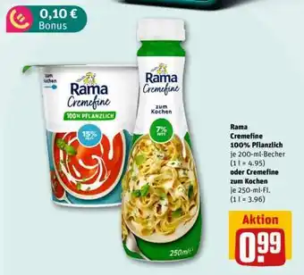 REWE Rama Cremefine 100% Pflanzlich Angebot