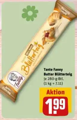 REWE Tante Fanny Butter Blätterteig Angebot