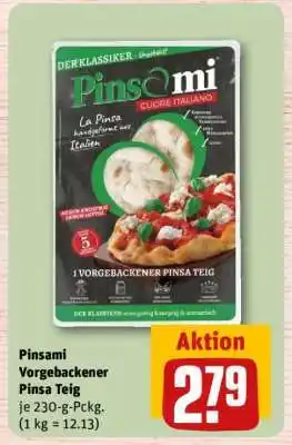 REWE Pinsami Vorgebackener Pinsa Teig Angebot