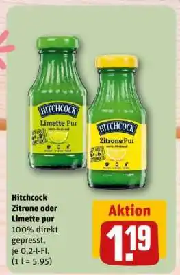 REWE Hitchcock Zitrone oder Limette pur Angebot