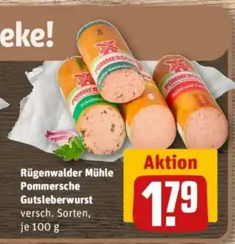 REWE Rügenwalder Mühle Pommersche Gutsleberwurst Angebot