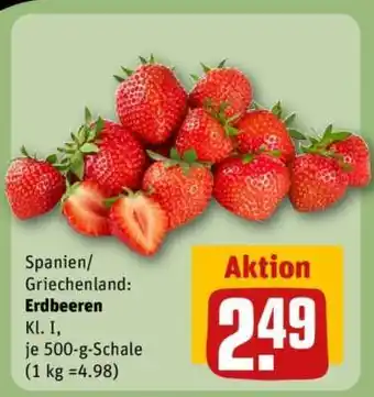 REWE Erdbeeren Angebot