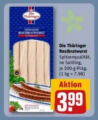 REWE Die Thüringer Rostbratwurst Angebot