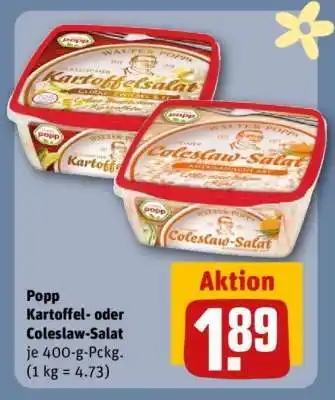 REWE Popp Kartoffel- oder Coleslaw-Salat Angebot