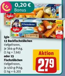 REWE Iglo 15 Fischstäbchen Angebot