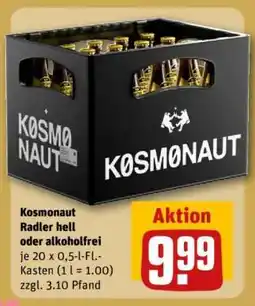REWE Kosmonaut Radler hell oder alkoholfrei Angebot